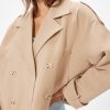 Outerwear Sophie Rue | The Cropped Mini Trench In Camel