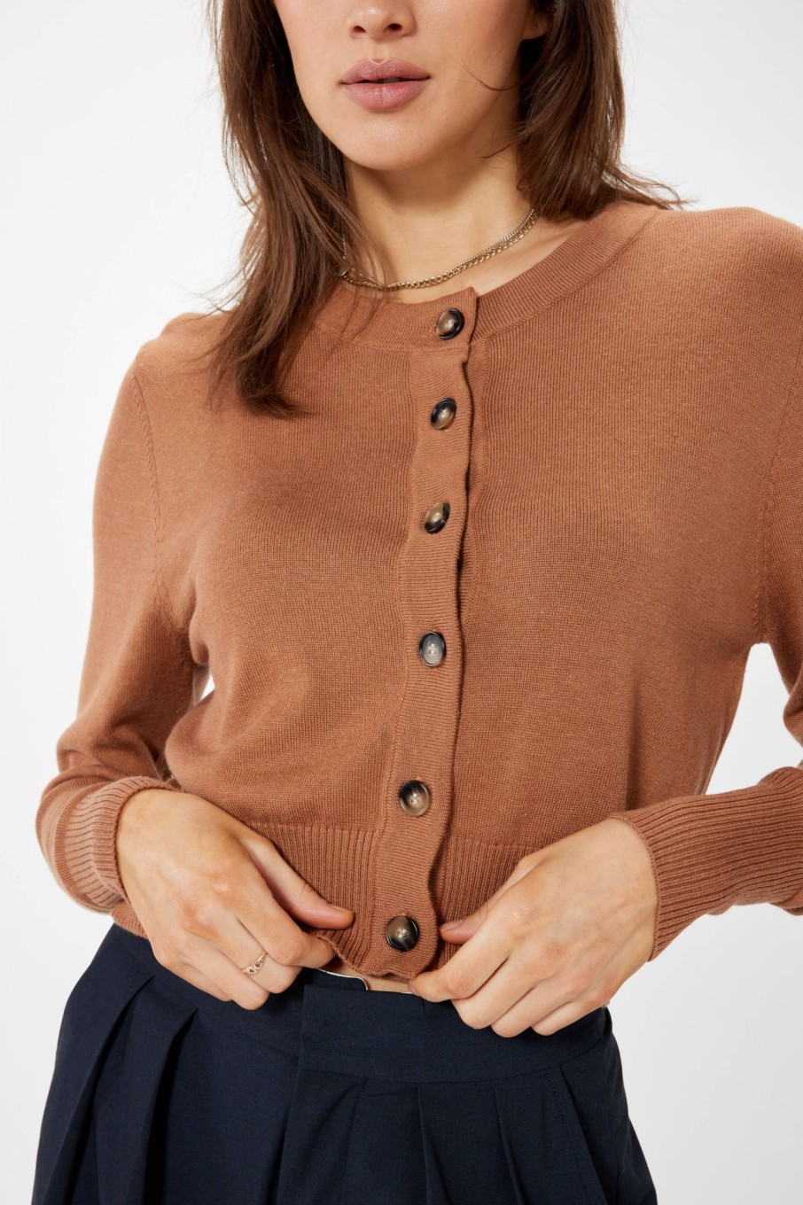 Knitwear Sophie Rue | Lenny Cardigan In Cinnamon