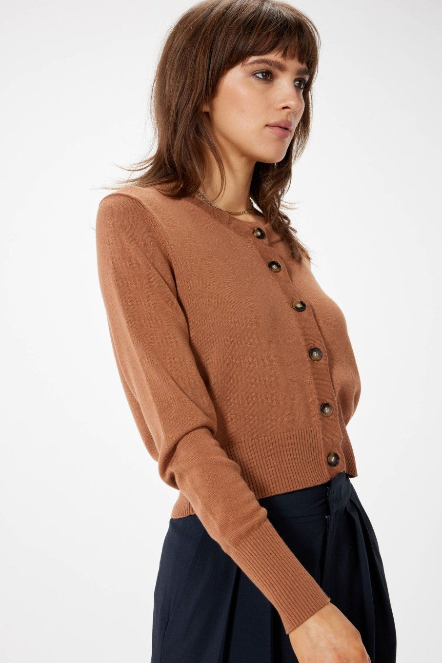 Knitwear Sophie Rue | Lenny Cardigan In Cinnamon