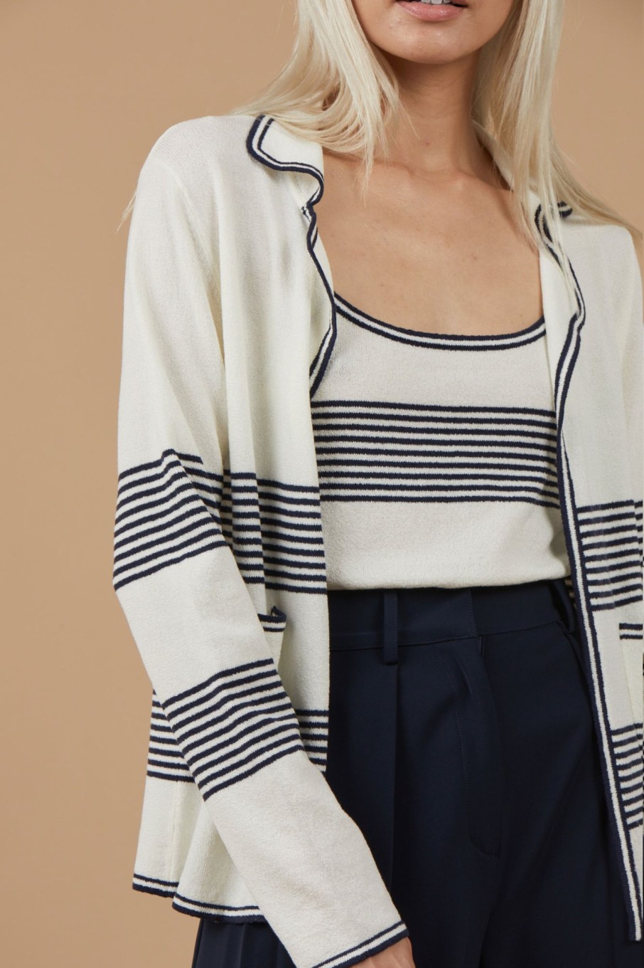 Knitwear Sophie Rue | Le Cami Cardi In Navy