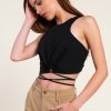 Tops Sophie Rue | Poplin Wrap Top In Black