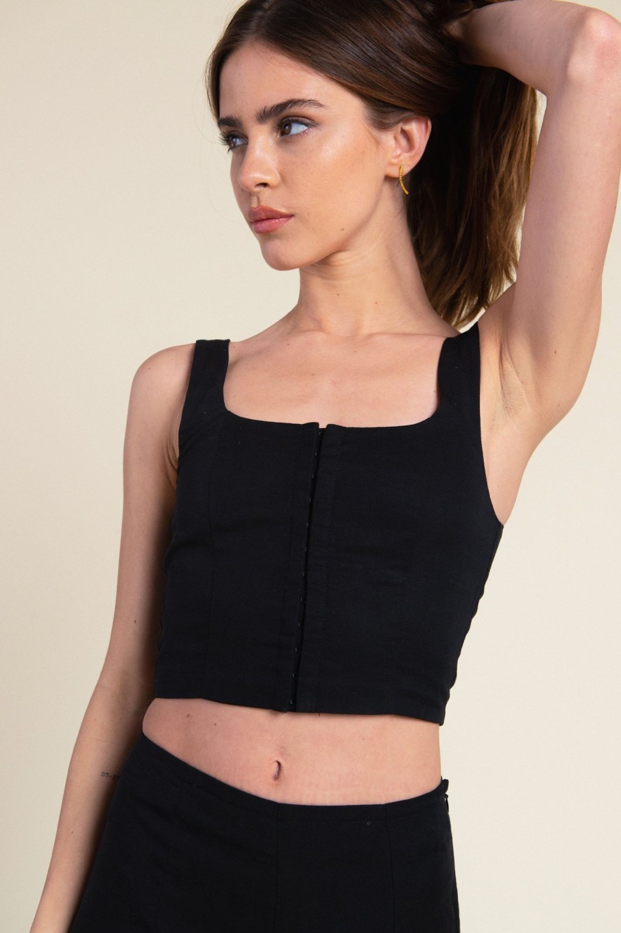 Tops Sophie Rue | Freja Bustier Top In Black