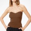 Tops Sophie Rue | Sweetheart Rib Strapless In Brown