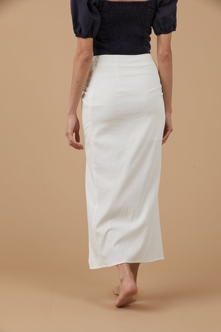 Bottoms Sophie Rue | Carly Knotted Midi Skirt In White