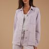 Outerwear Sophie Rue | Utility Jacket In Orchid Purple