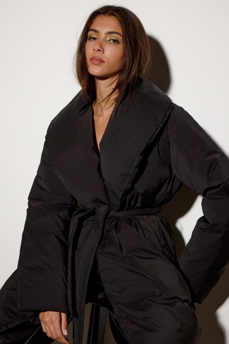 Outerwear Sophie Rue | The Puffer Robe Jacket In Black