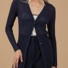 Tops Sophie Rue | Carla Rib Cardigan In Navy