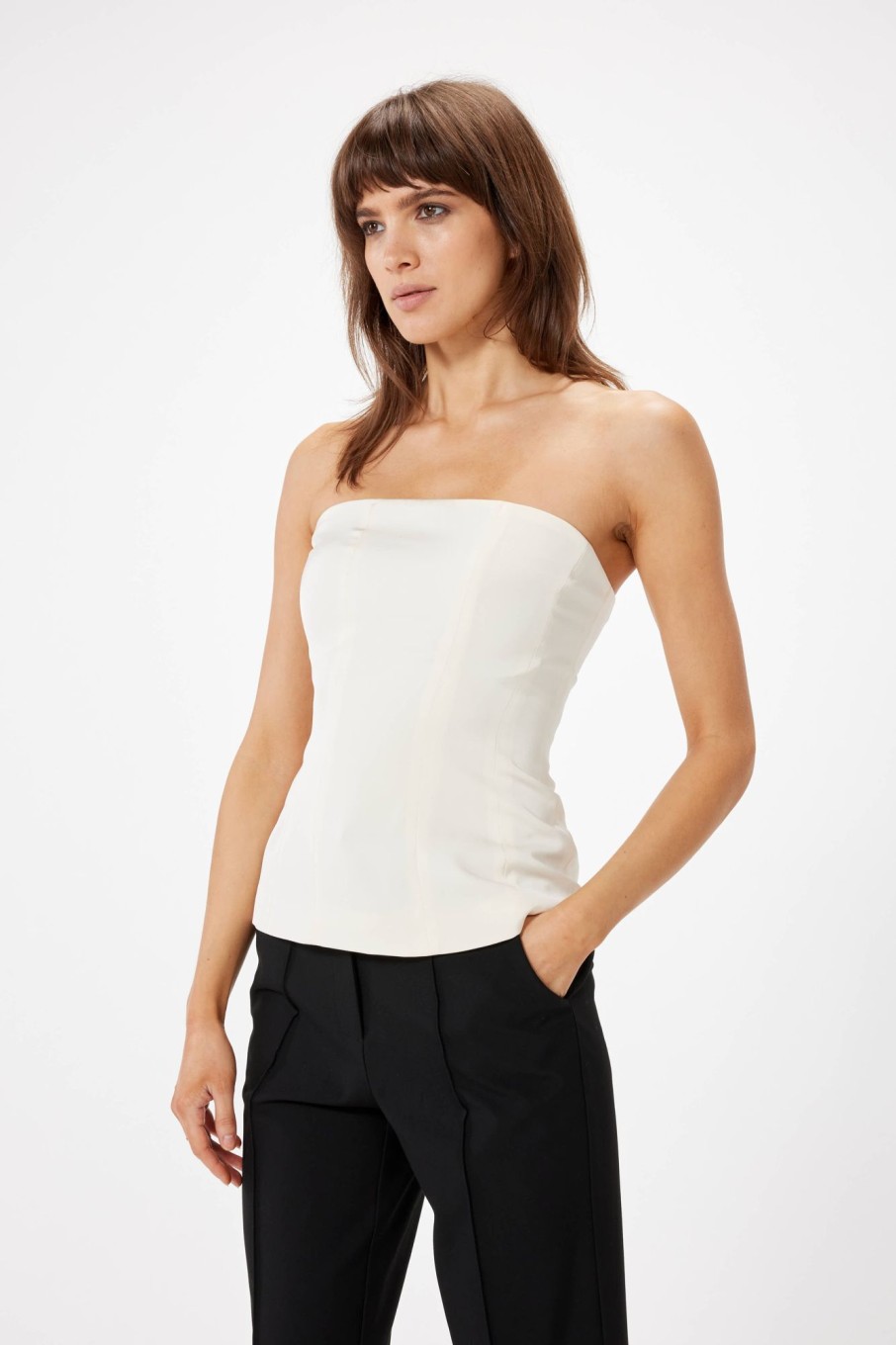 Tops Sophie Rue | Ro Strapless Top In Creme