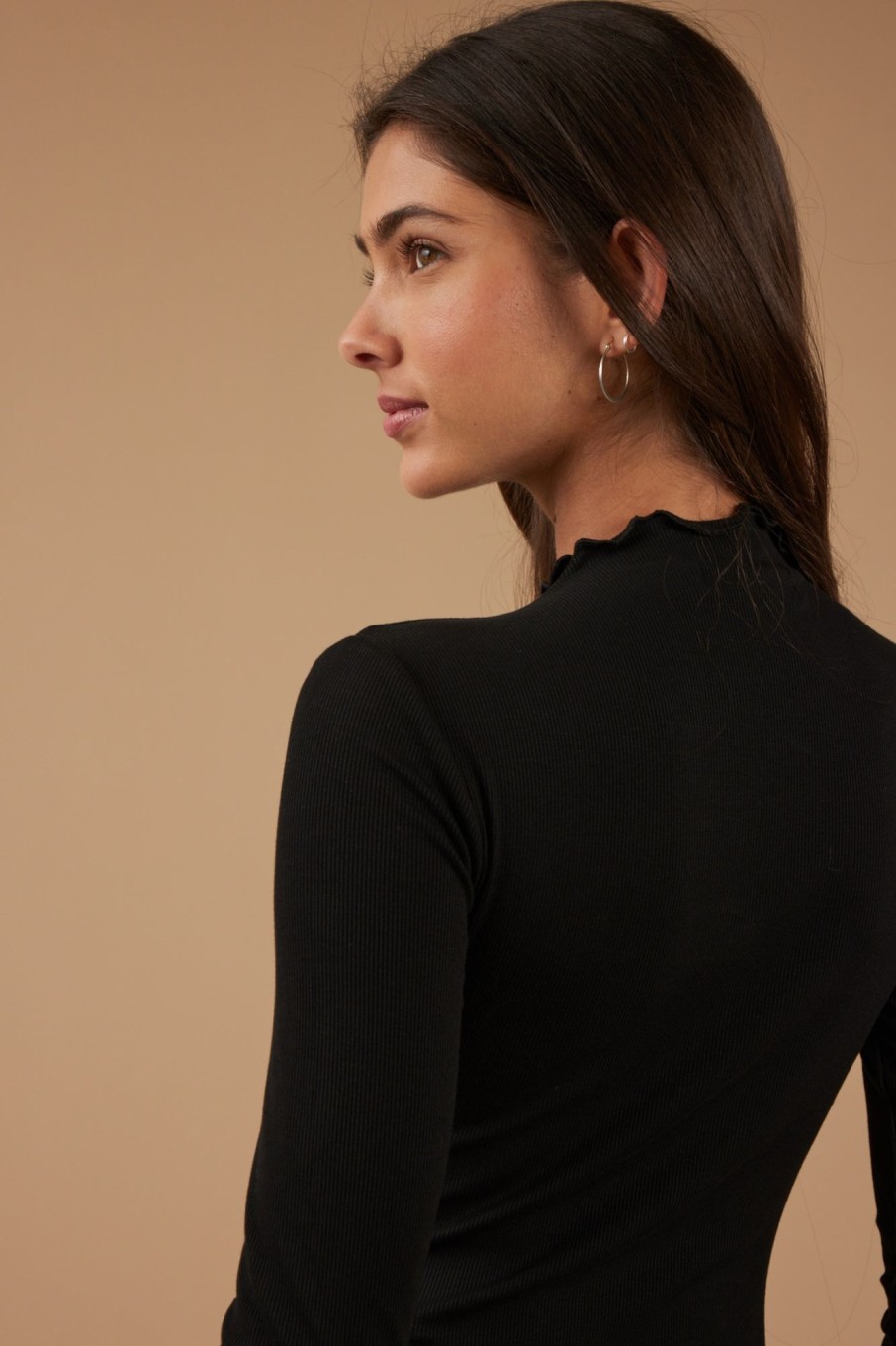 Tops Sophie Rue | Ivy Long Sleeve Bodysuit In Black