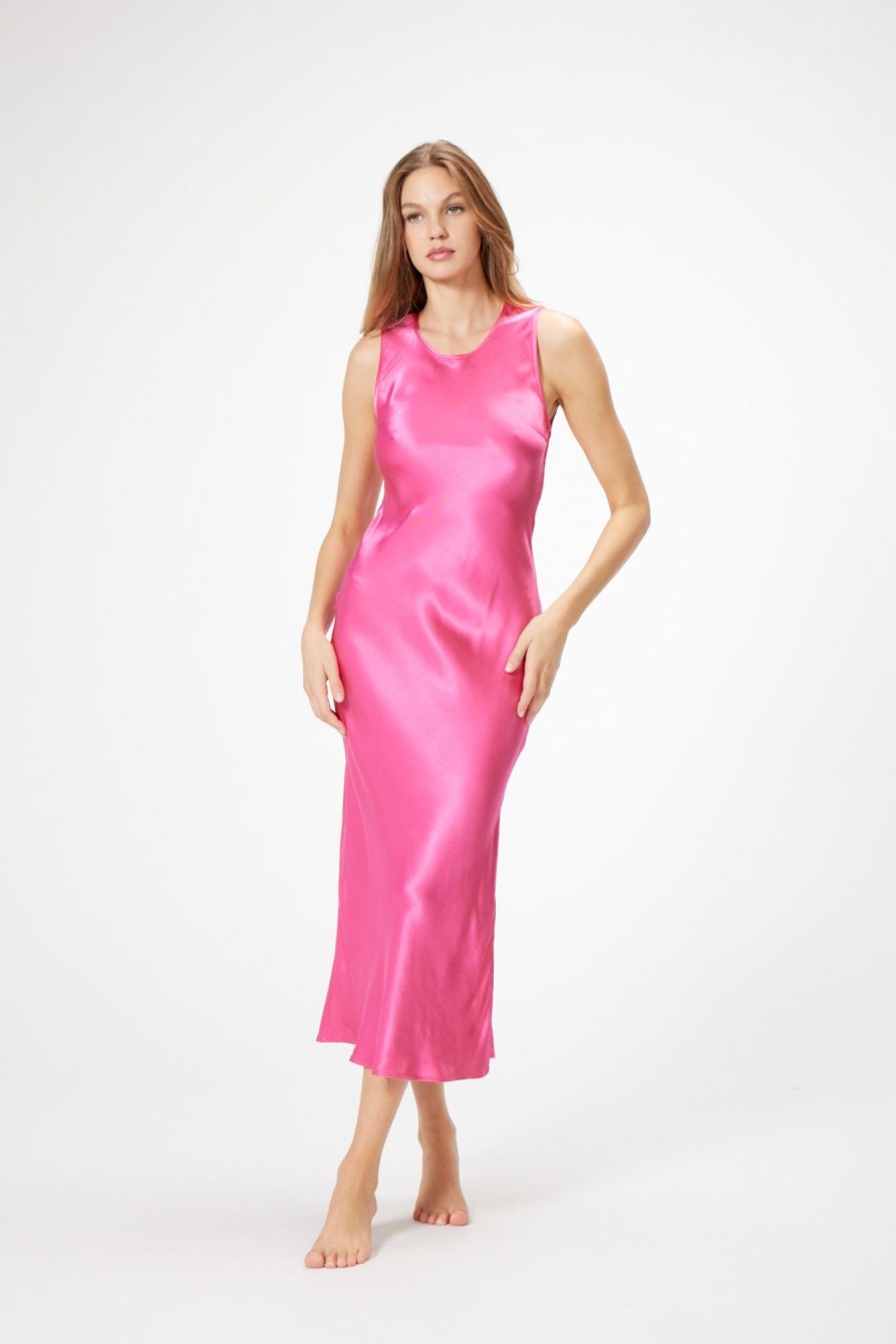 Dresses Sophie Rue | Viana Slit Dress In Hot Pink