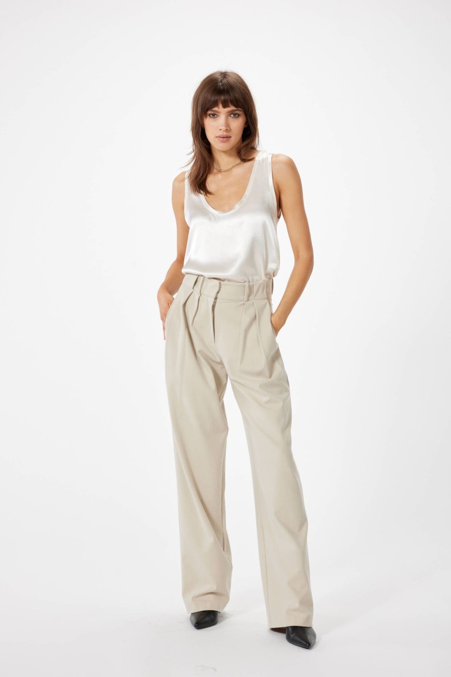 Bottoms Sophie Rue | Teddy Trouser In Ecru