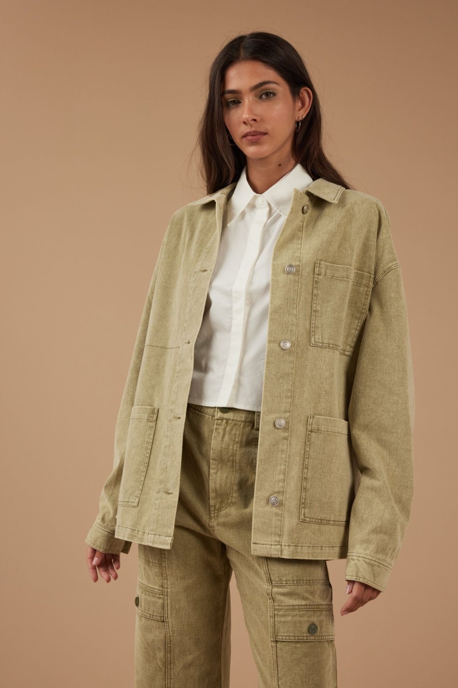 Outerwear Sophie Rue | Utility Jacket In Olive