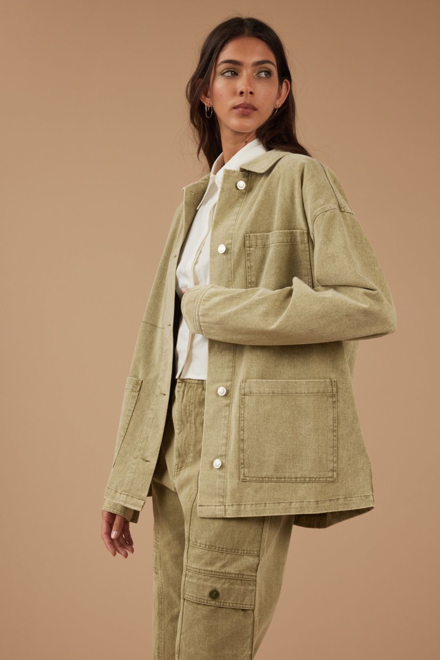 Outerwear Sophie Rue | Utility Jacket In Olive