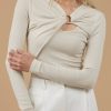 Tops Sophie Rue | Yves Key Ring Top In Taupe