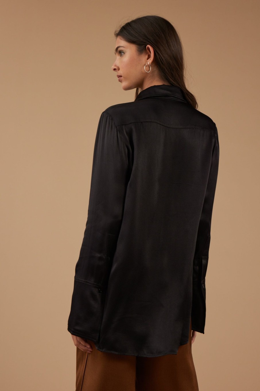 Tops Sophie Rue | The Night Shirt In Black