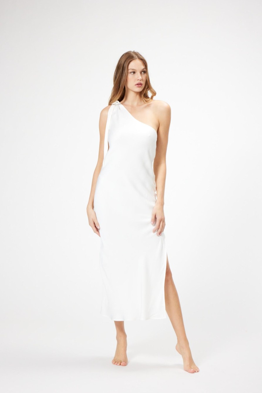 Dresses Sophie Rue | Leigh One Shoulder Dress In White