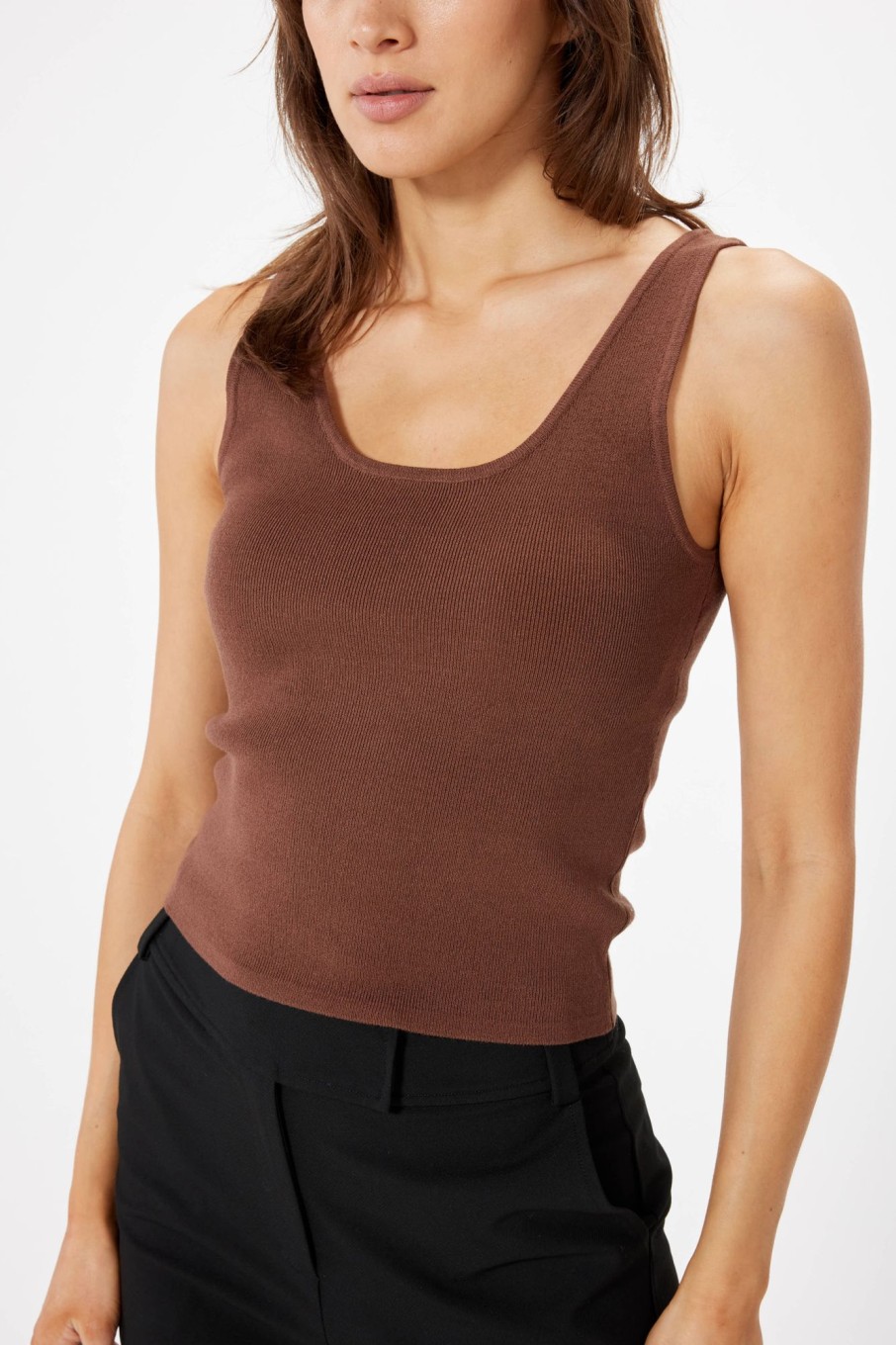 Tops Sophie Rue | Bryant Knit Tank In Brown