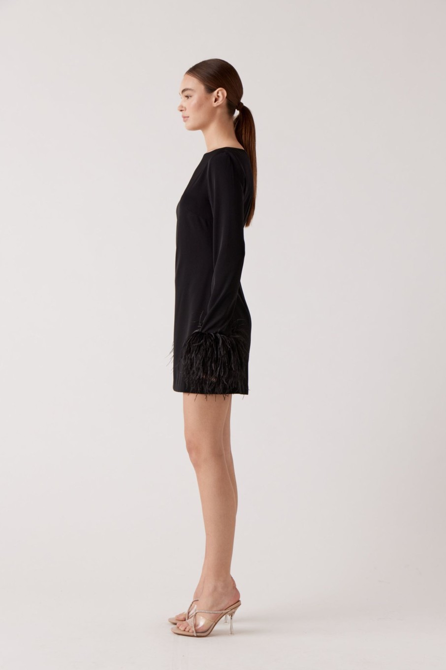 Dresses Sophie Rue | Arleth Feather Sleeve Mini Dress