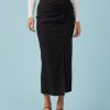 Bottoms Sophie Rue | Carly Knotted Midi Skirt In Black