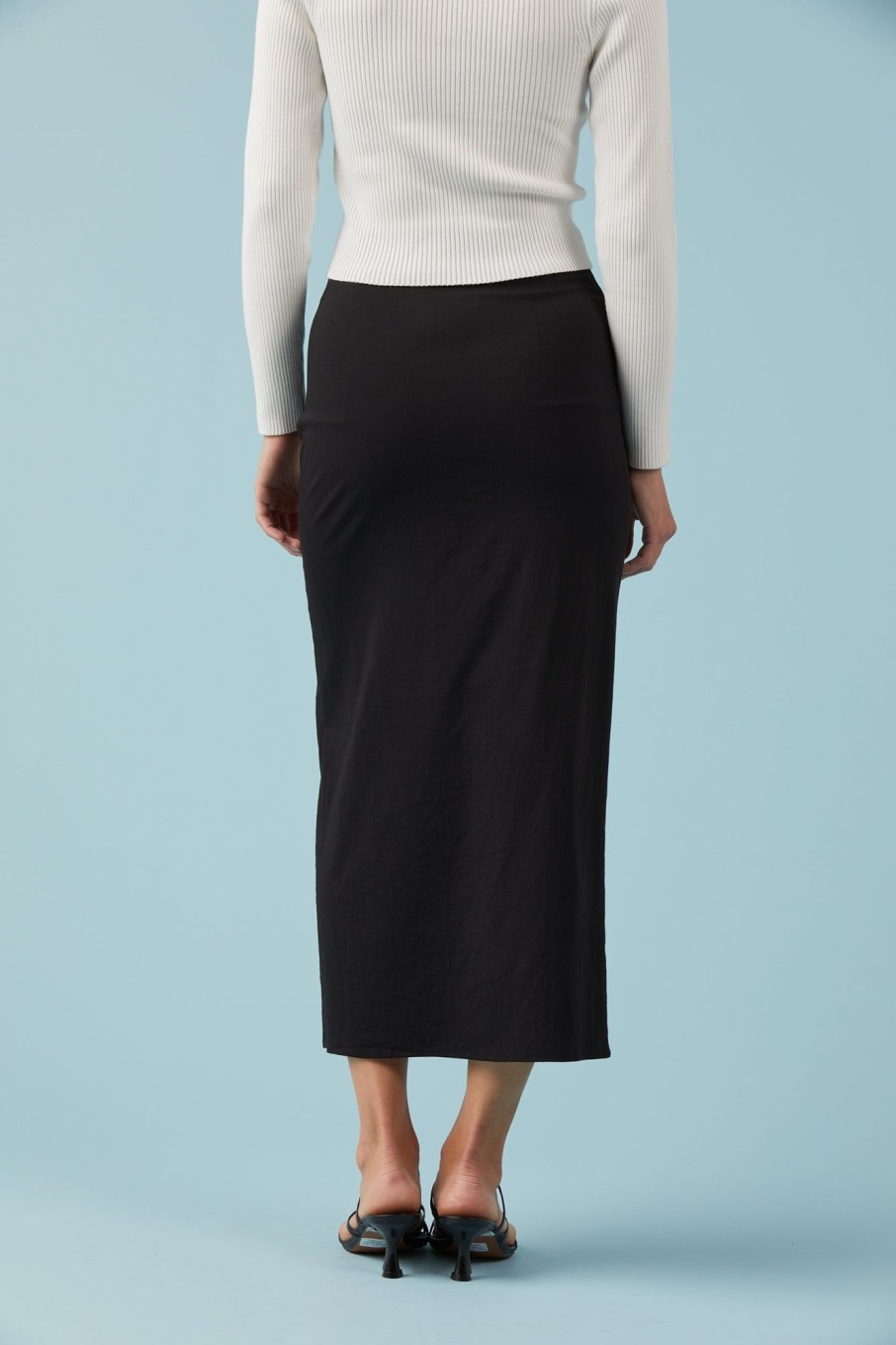 Bottoms Sophie Rue | Carly Knotted Midi Skirt In Black