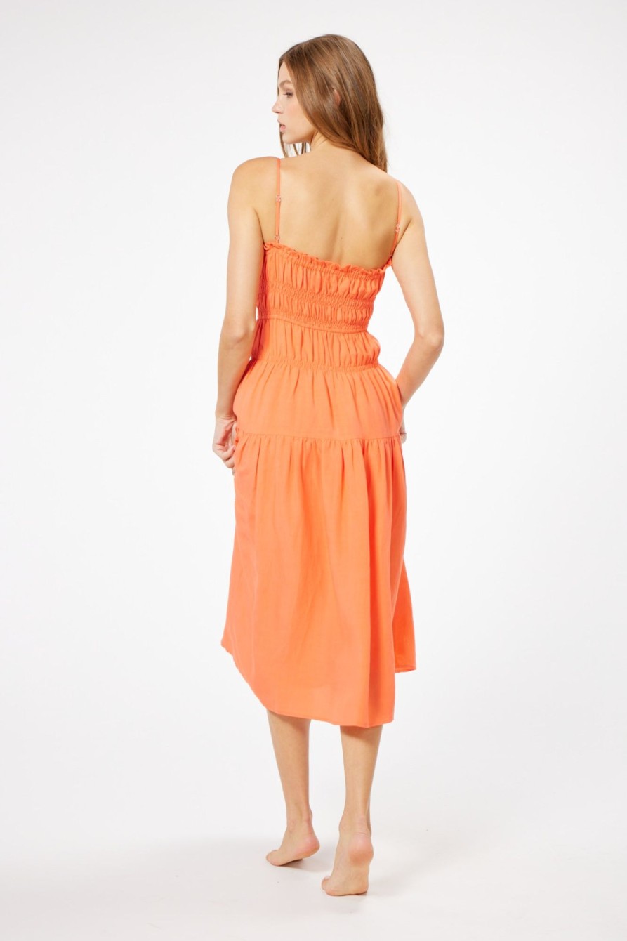 Dresses Sophie Rue | Eline Dress In Coral Orange