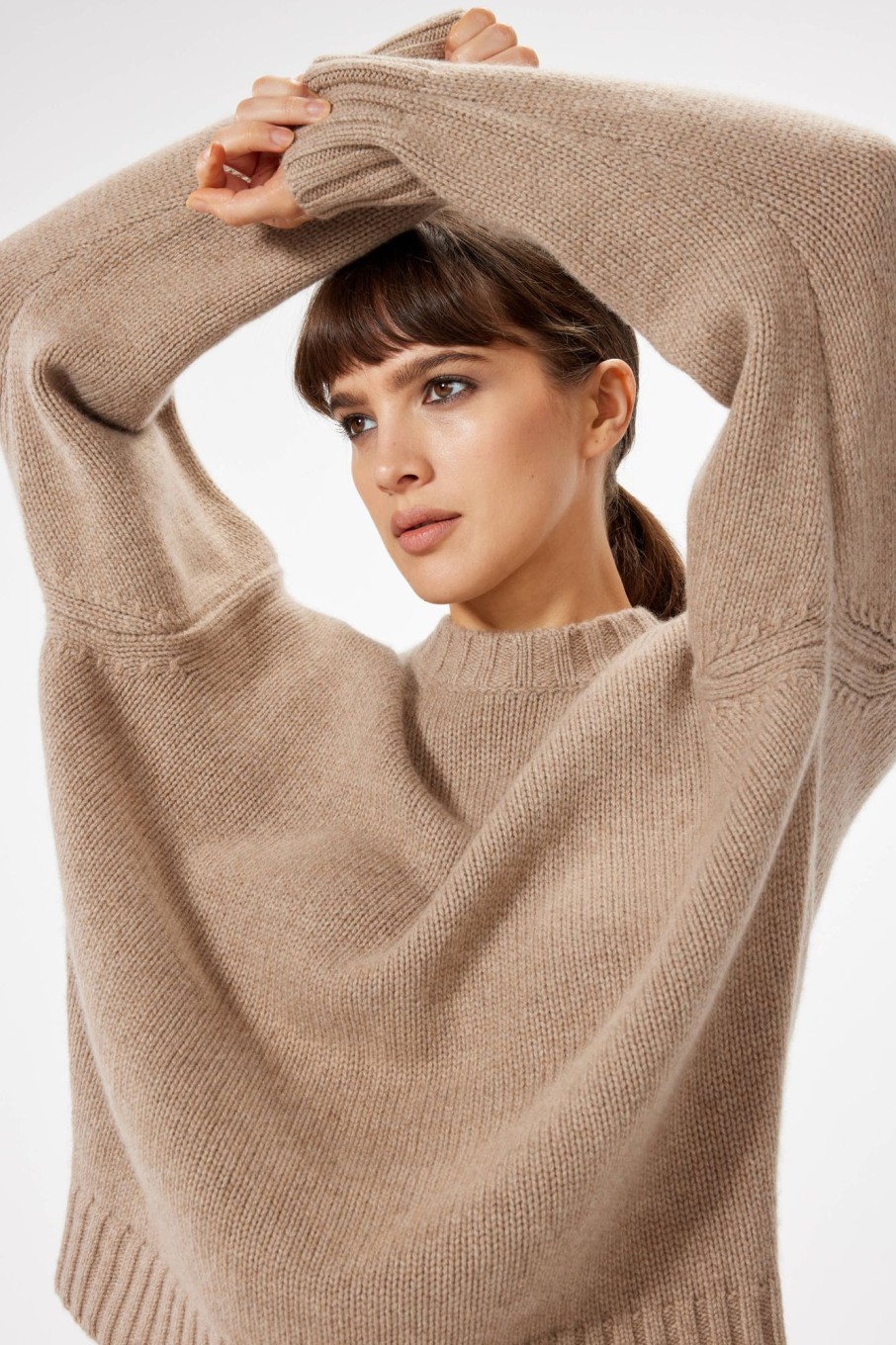 Knitwear Sophie Rue | Easy Crew Sweater In Beige