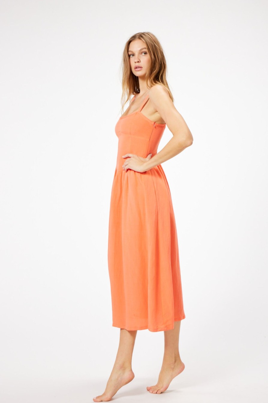 Dresses Sophie Rue | Vida Dress In Coral Orange