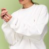 Tops Sophie Rue | Logo Pullover Sweatshirt In Off White