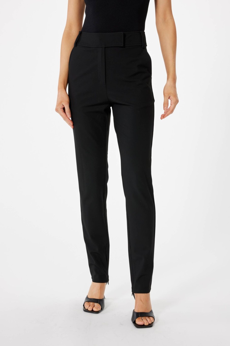 Bottoms Sophie Rue | Slim Fit Trouser In Black