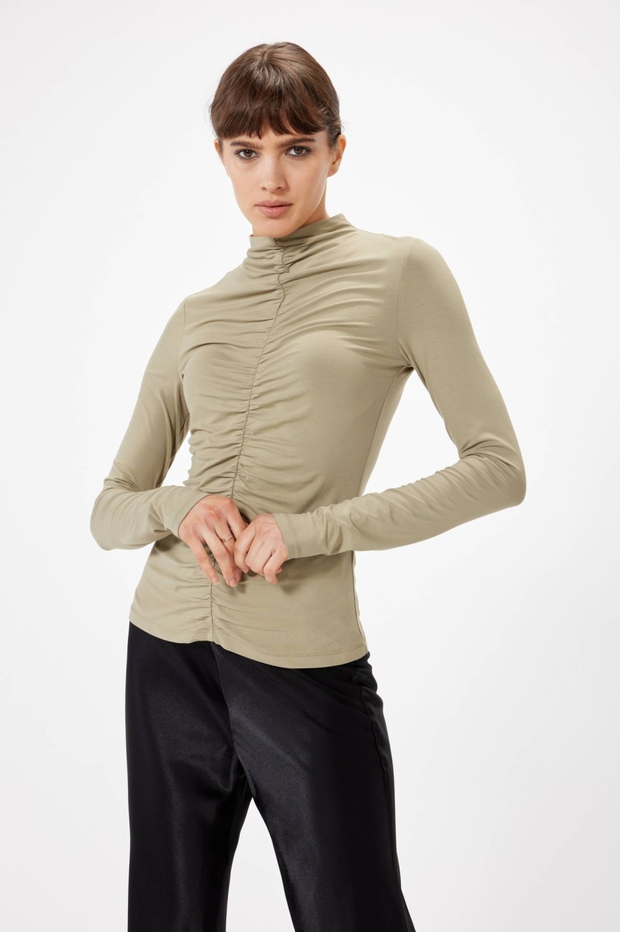 Tops Sophie Rue | Viola Scrunch Top In Olive