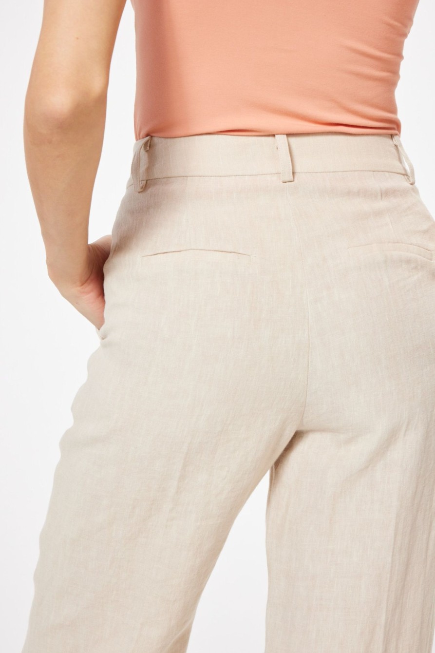 Bottoms Sophie Rue | Reise Linen Pant In Taupe