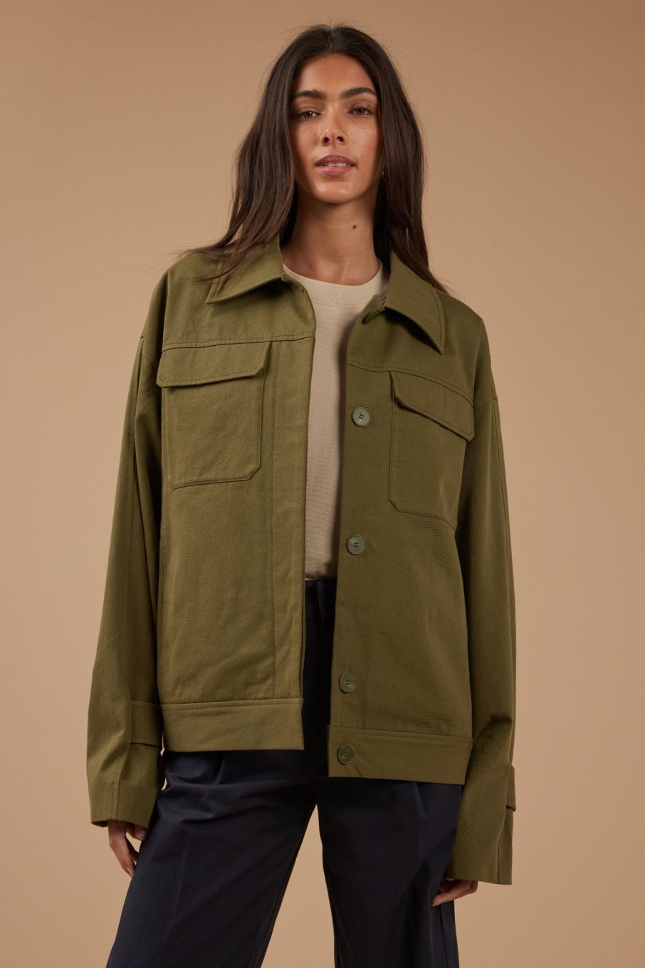 Outerwear Sophie Rue | Perfect Army Jacket In Vintage Green