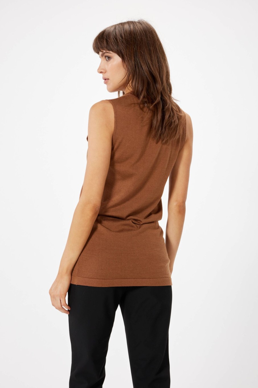 Tops Sophie Rue | Soho Sleeveless Top In Cinnamon