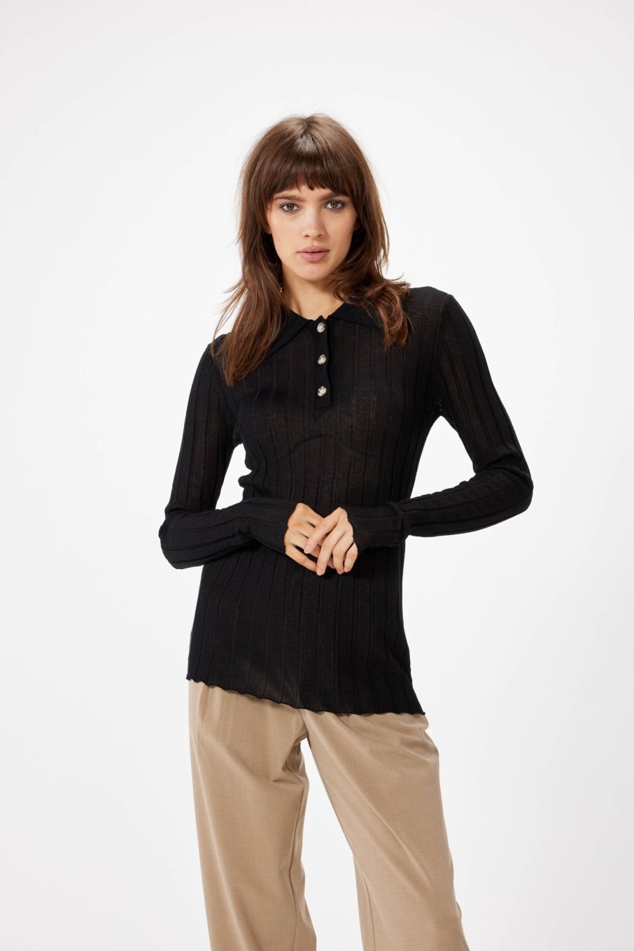 Tops Sophie Rue | Cie Merrow Top In Black