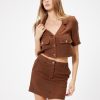 Bottoms Sophie Rue | Pauline Mini Skirt In Brown