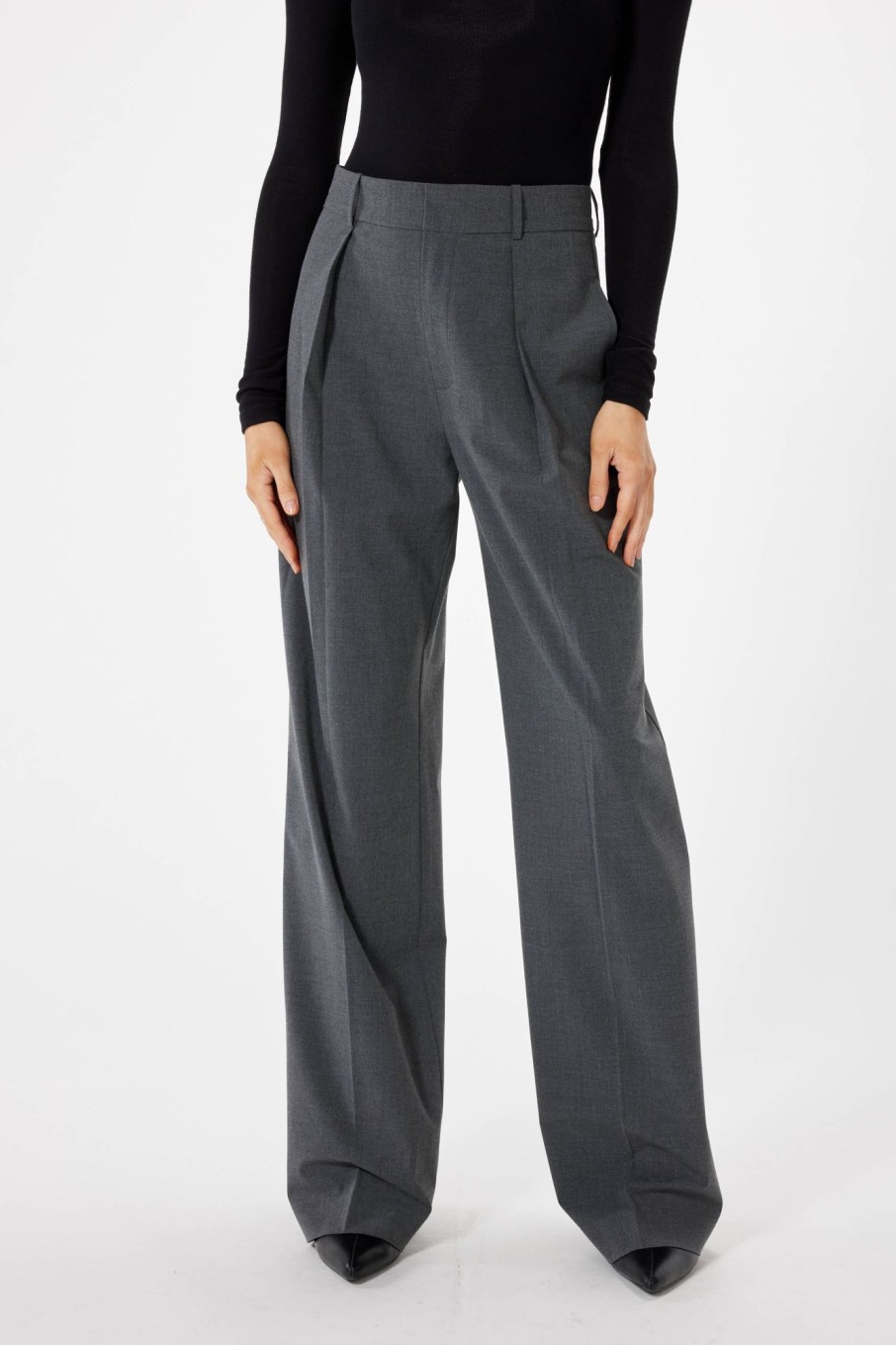 Bottoms Sophie Rue | Classic Trouser In Grey