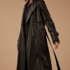 Outerwear Sophie Rue | Vegan Leather Duster In Black