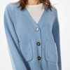 Knitwear Sophie Rue | Pocket Cardigan In Slate Blue