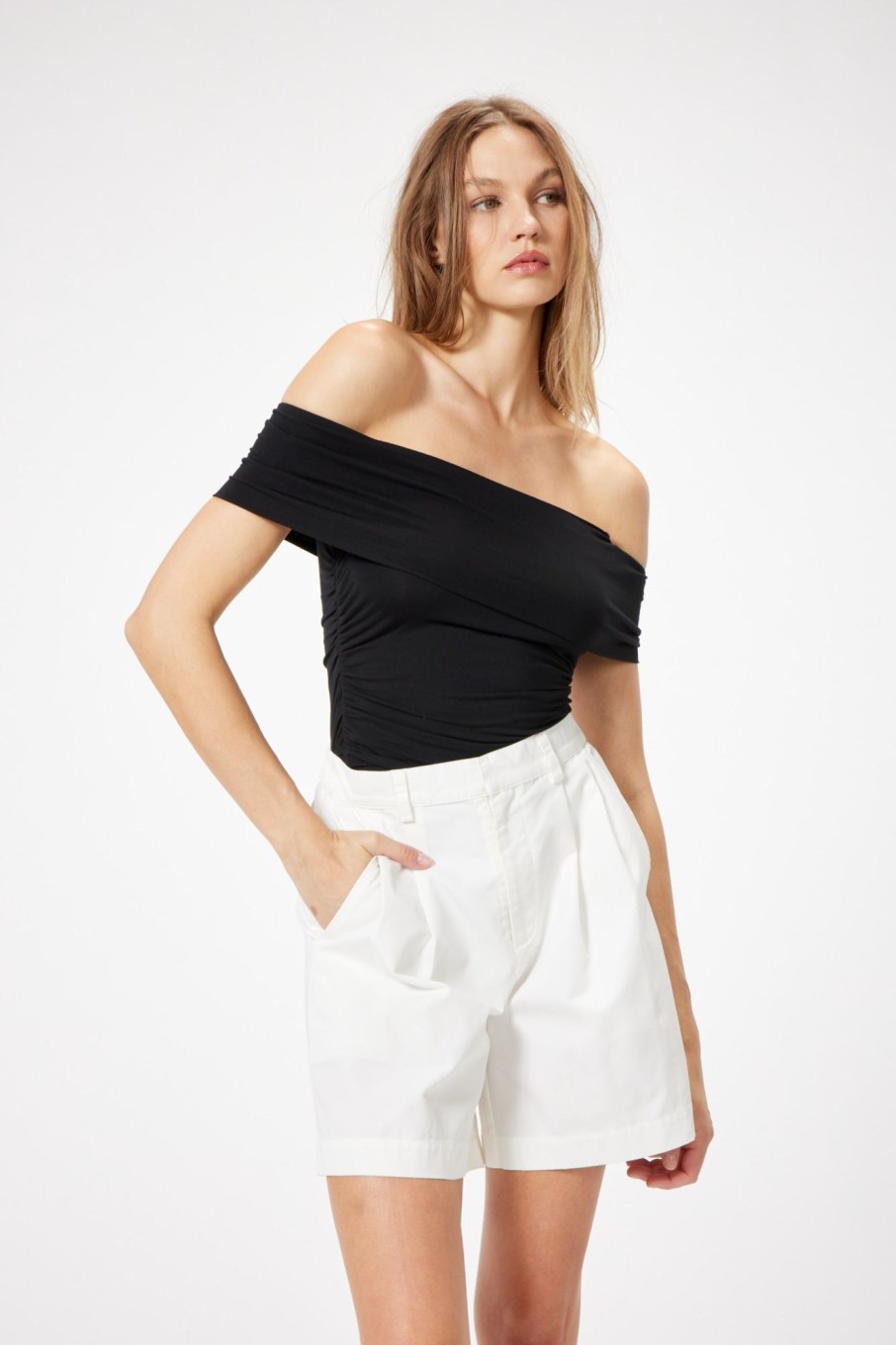 Tops Sophie Rue | Winona Off Shoulder Top In Black