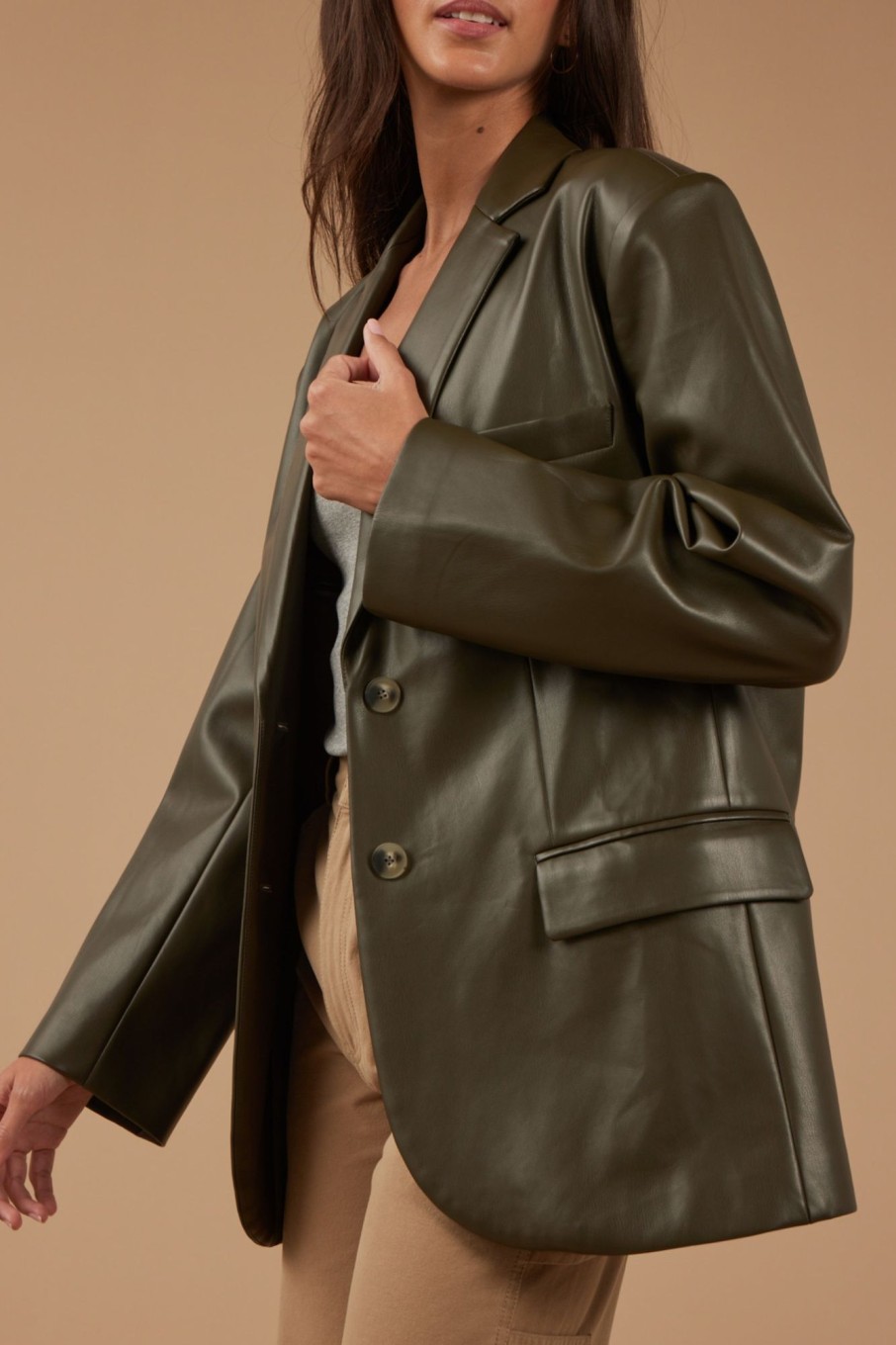 Outerwear Sophie Rue | Vl Boyfriend Blazer In Olive