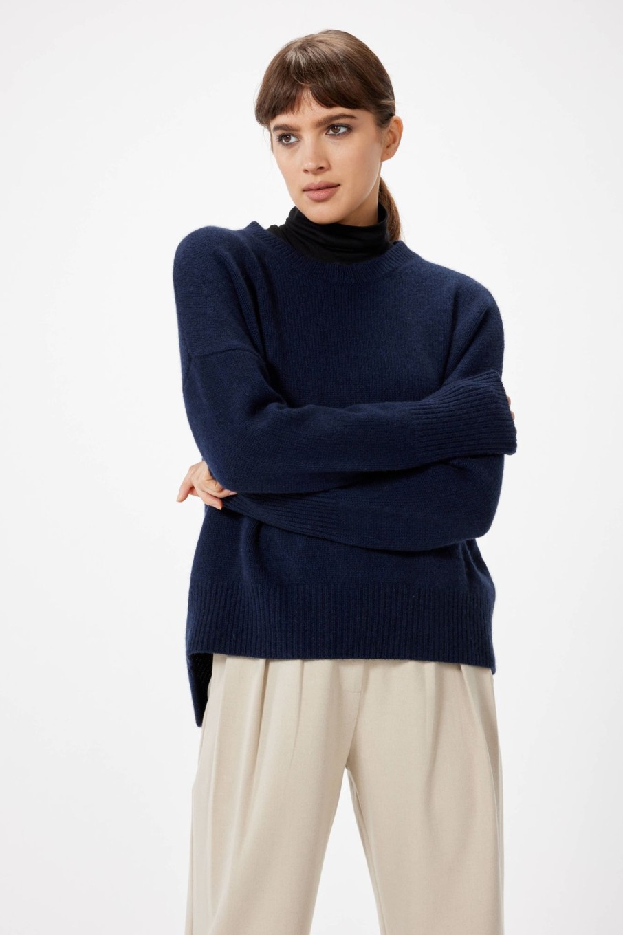 Knitwear Sophie Rue | Cotes Sweater In Navy