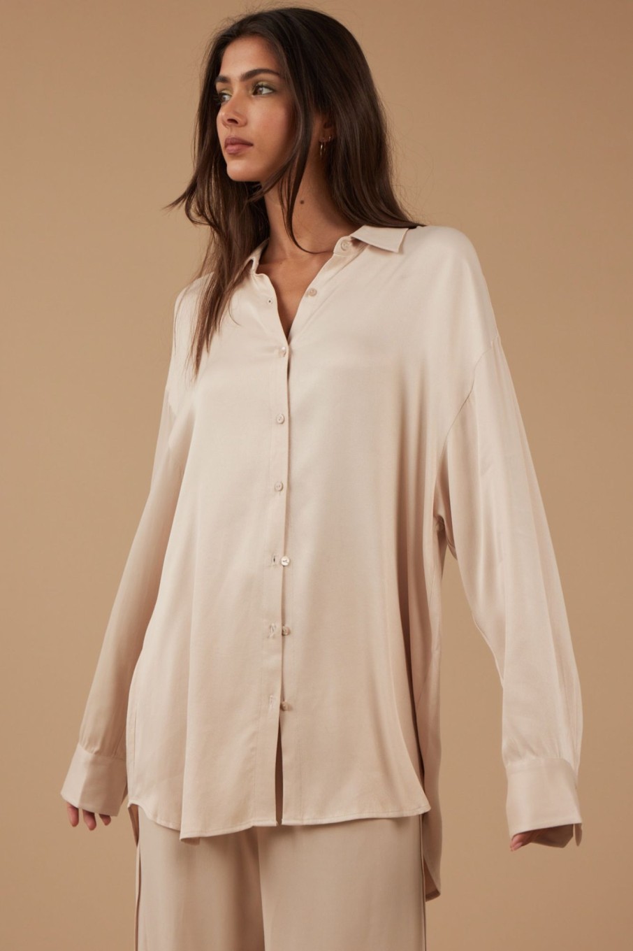 Tops Sophie Rue | Ames Easy Shirt In Ivory