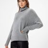 Knitwear Sophie Rue | Pullover Turtleneck Sweater In Heather Grey